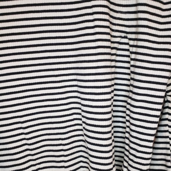 Polly & Esther black and white striped midi dress Size Medium - Picture 6 of 7